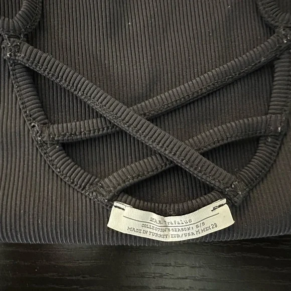 Zara Black Ribbed and Solid Bodysuits - Picture 5 of 5